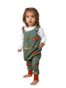 Green camping romper
