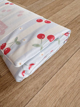 Load image into Gallery viewer, Travel Baby Changing Mat – Cherry Stripe | Handmade UK