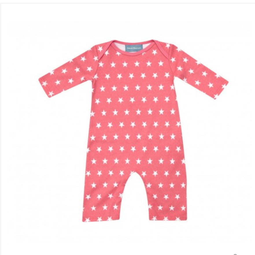 Bob & Blossom - Flamingo Pink & White Star All-In-One