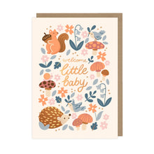 Load image into Gallery viewer, Unique New Baby Card, " Welcome Little Baby" Cute Baby Card