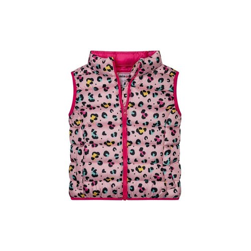 PINK LEOPARD PUFFA GILET