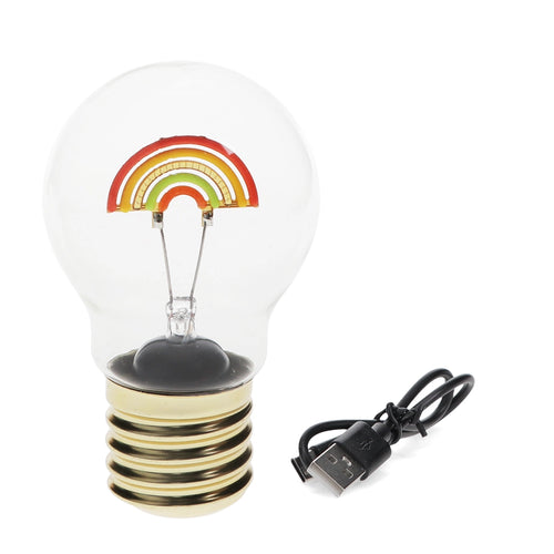 Usb Rechargeable Light Bulb Lamp - Rainbow