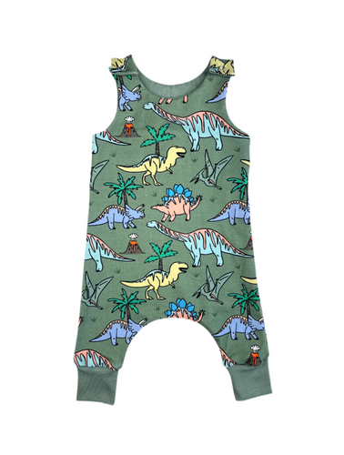 Green Dinosaur Romper