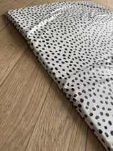 Load image into Gallery viewer, Travel Baby Changing Mat | Black Spotty Print | Handmade UK