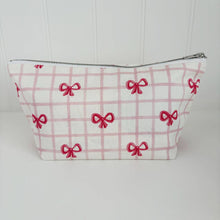 Load image into Gallery viewer, Pink Bows Nappy Wallet – Baby Changing Organiser Pouch