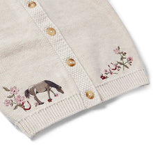 Load image into Gallery viewer, Horseshoe Floral Organic Cotton Cardigan
