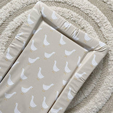 Load image into Gallery viewer, Baby Changing Mat | White Goose Unisex Print | Handmade UK