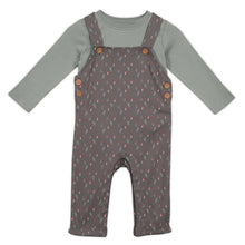 Load image into Gallery viewer, Sprig Dungaree Set With Cream Gilet