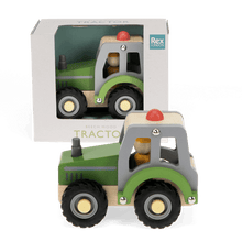 Load image into Gallery viewer, Wooden push along vehicle toy - Tractor (green)