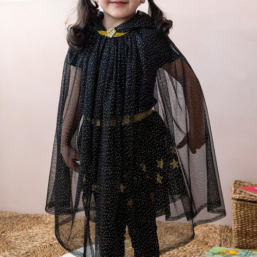 Children's Glitter Cape - Black