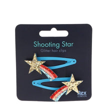 Load image into Gallery viewer, Glitter Hair Clips (Set of 2) - Shooting Star