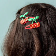 Load image into Gallery viewer, Glitter Cherry Clips
