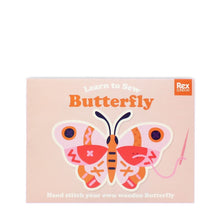 Load image into Gallery viewer, Learn To Sew Wooden Hand-Stitch Set - Butterfly