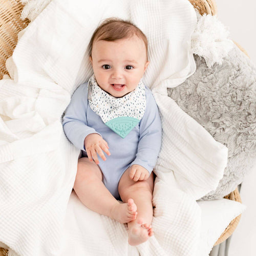 Neckerchew Teething Dribble Bib - Pear drop Speckle