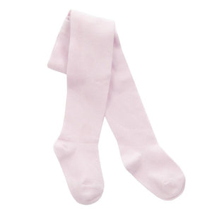 BABY GIRLS COTTON RICH PLAIN PINK TIGHTS