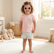 Load image into Gallery viewer, Girls Flower Applique T-Shirt,
Shorts &amp; Sunglasses Outfit