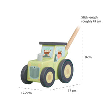 Load image into Gallery viewer, Wooden Push Along Tractor