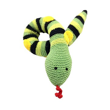 Crochet Toy Handmade Fairtrade Snake Rattle
