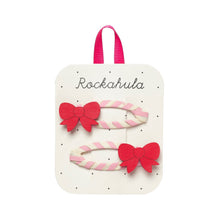 Load image into Gallery viewer, Cute Red Bow Stripy Clip
