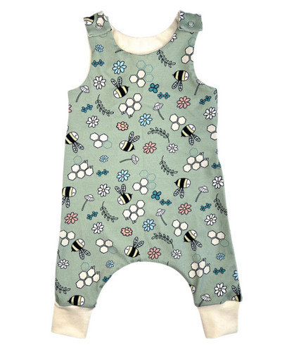 Sage Green Bumblebee Romper