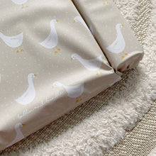 Load image into Gallery viewer, Baby Changing Mat | White Goose Unisex Print | Handmade UK