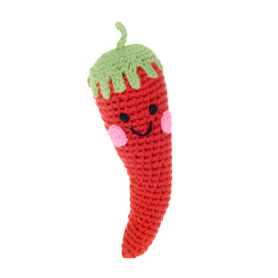 Handmade Friendly Red Chilli Rattle