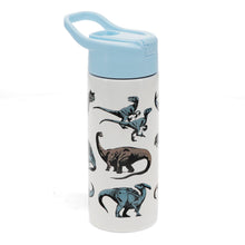 Load image into Gallery viewer, Stainless Steel bottle with push button lid 500ml - Dinosaur