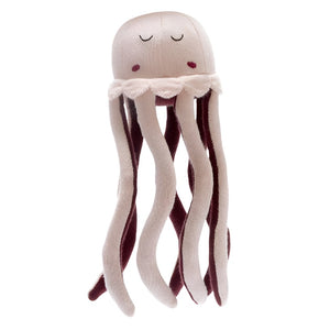 Knitted Organic Cotton Baby Pink Jellyfish Plush Toy