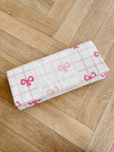 Load image into Gallery viewer, Pink Bow Travel Changing Mat | Handmade UK | Baby Girl Gift