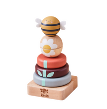 Load image into Gallery viewer, Wooden Bee Stacking Toy