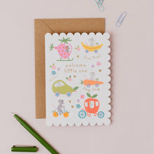Load image into Gallery viewer, Mice Fruit Dash Welcome Baby Card | New baby card