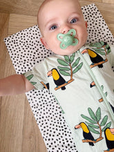 Load image into Gallery viewer, Travel Baby Changing Mat | Black Spotty Print | Handmade UK