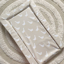 Load image into Gallery viewer, Baby Changing Mat | White Goose Unisex Print | Handmade UK