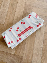 Load image into Gallery viewer, Travel Baby Changing Mat – Cherry Stripe | Handmade UK