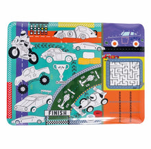 Load image into Gallery viewer, Colouring fun and games mat - cars