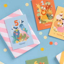 Load image into Gallery viewer, Children’s 5th Birthday Card – Ocean Animal Design