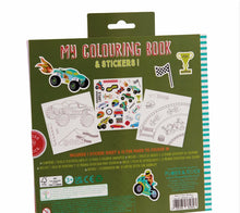 Load image into Gallery viewer, My Colouring Book (Cars) | Scented Colouring Book with Stickers | Floss &amp; Rock