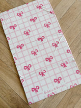 Load image into Gallery viewer, Pink Bow Travel Changing Mat | Handmade UK | Baby Girl Gift