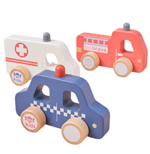 Load image into Gallery viewer, Wooden Emergency Vehicle Toys