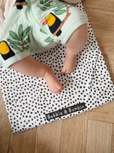 Load image into Gallery viewer, Travel Baby Changing Mat | Black Spotty Print | Handmade UK
