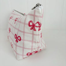 Load image into Gallery viewer, Pink Bows Nappy Wallet – Baby Changing Organiser Pouch
