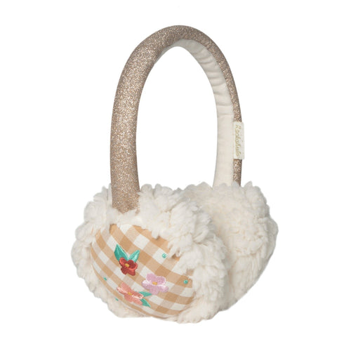 Gingham Flower Borg Earmuffs