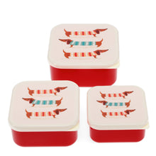 Load image into Gallery viewer, Snack Boxes (Set of 3) - Sausage Dog (Pattern)