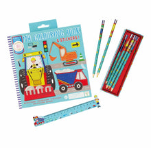 Load image into Gallery viewer, MY COLOURING BOOK (CONSTRUCTION) | SCENTED COLOURING BOOK WITH STICKERS | FLOSS &amp; ROCK