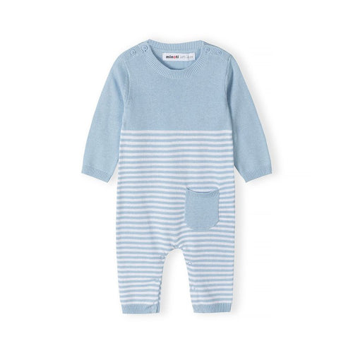 Blue Stripe Knitted Romper