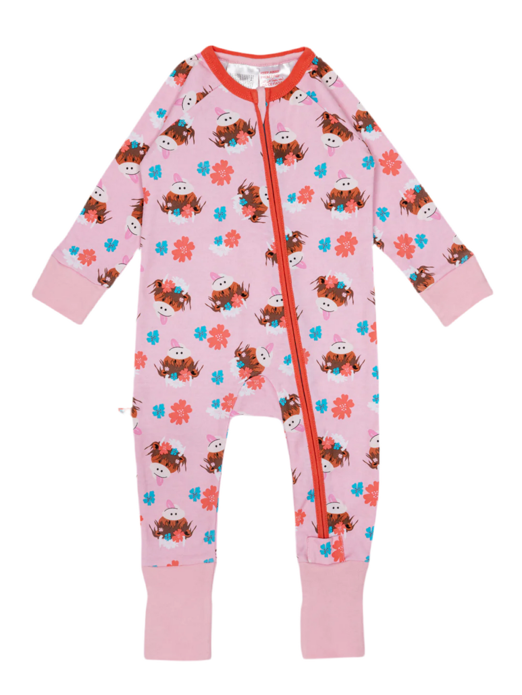 Bonnie The Highland Cow Zip Up Romper
