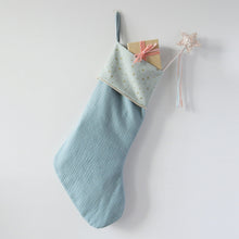 Load image into Gallery viewer, Starry Christmas Stocking Blue