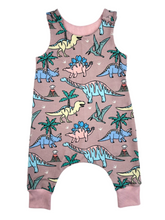 Load image into Gallery viewer, Rose Dinosaur Romper