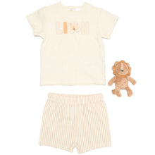 Load image into Gallery viewer, Baby Boys Lion T-Shirt, Shorts &amp;
Plush Toy Set (0-9 Months)