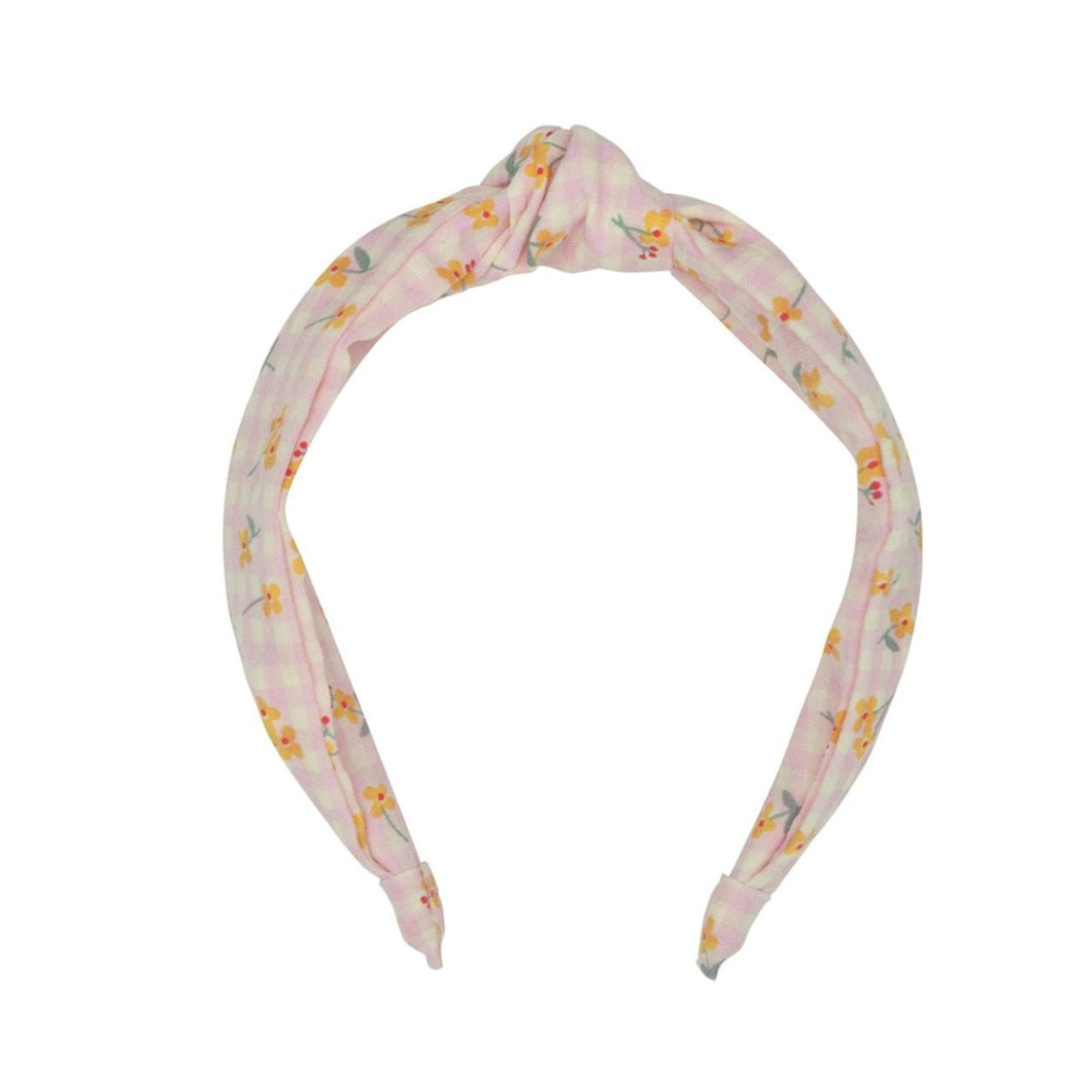 Buttercup Gingham Knotted Headband
